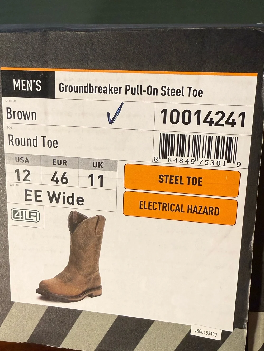 Ariat Steel-toed Groundbreaker Work Boot